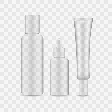 Kozmetik için gerçekçi kavanozlar. Cilt, vücut ve saç bakımı.