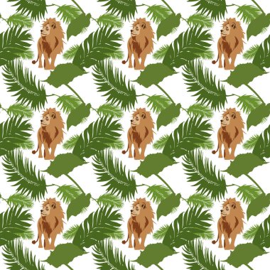 Vahşi Hayvan Aslanı, Ormanın Kralı. Şablon