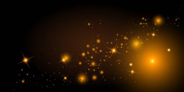 Koyu bir arka planda altın parıltı ve yumuşak yıldız parıltıları. Rüya gibi, soyut ışık efekti şenlik olayları, kutlama tasarımları ya da büyülü atmosfer için mükemmel. Tatil örtüsü ya da zarif dekorasyon ögesi olarak ideal