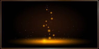 Koyu bir arka planda altın parıltı ve yumuşak yıldız parıltıları. Rüya gibi, soyut ışık efekti şenlik olayları, kutlama tasarımları ya da büyülü atmosfer için mükemmel. Tatil örtüsü ya da zarif dekorasyon ögesi olarak ideal