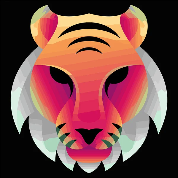 Tiger Gradient Logo Illustration Vectorielle Oeuvre — Image vectorielle