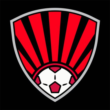 Kalkan Futbol Logosu Vektör Resim Sanatı
