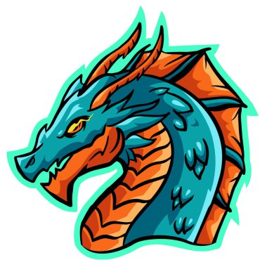 Su Ejderhası Logo Vektörü Çizimi
