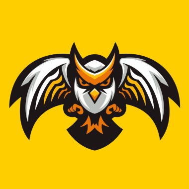 Baykuş Esport Maskot Logo Vektörü