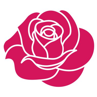 Rose Bud Logo Element Vektör Resim Sanatı