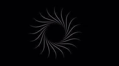 Şeffaf bir arkaplanda çizgiler canlandı. Çember patlamaları