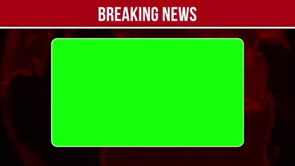 Green Screen Display Mit Rotierender Kugel Hintergrund Aktuelle Nachrichten Green — Stockvideo