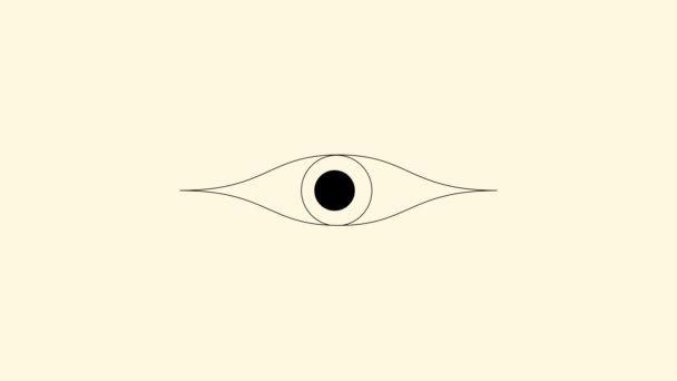 Human Eye Opening Closing Animation Perfect Loop — Stock Video