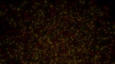 Şeffaf bir arkaplanda Parlayan ve Parlayan Parçacıklar.