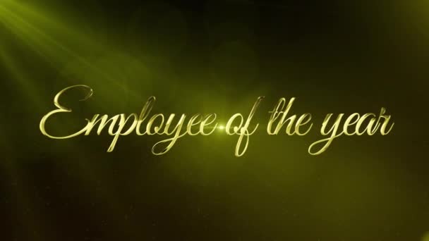Empregado Ano Prêmio Título Ouro Título Dourado Cerimônia Abertura — Vídeo de Stock