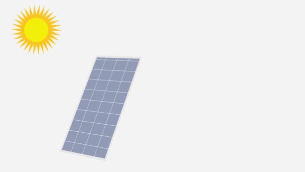 Wytwarzanie Energii Elektrycznej Przy Użyciu Schematu Układu Słonecznego — Wideo stockowe