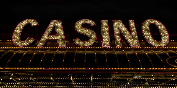 Casino Neon Zaloguj Się Las Vegas — Zdjęcie stockowe