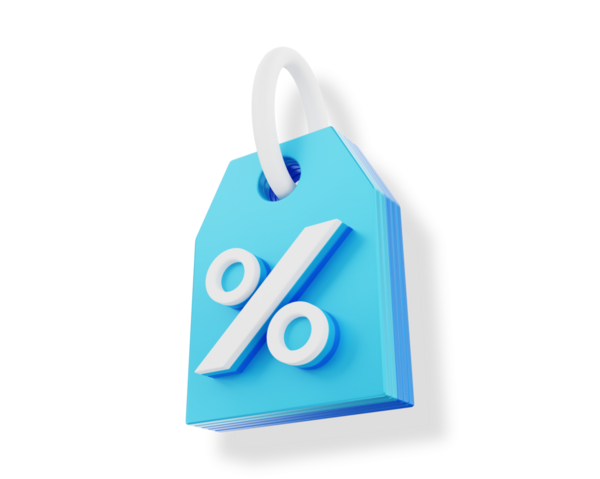 3D discount label png
