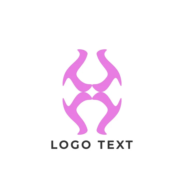 Letra Logo Rosa Isolado Fundo Branco — Fotografia de Stock