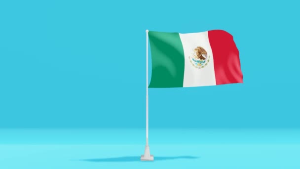 Mexico Flagga Grön Skärm Video Mexico Flagga Animation Video — Stockvideo