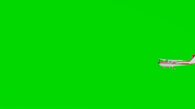 Endonezya bayrağı yeşil ekran uçakla dalgalanıyor. Endonezya bayrağı 4k animasyon videosu