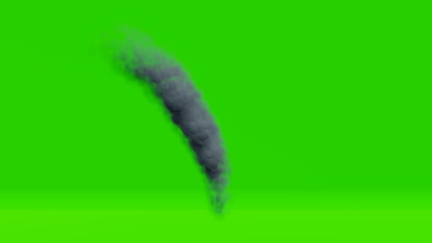Grüne Leinwand Schwarzer Rauch Video Green Screen Schwarzer Nebel — Stockvideo
