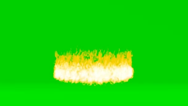 Video Ateş Yeşil Ekran Video Animasyon Ateşi — Stok video