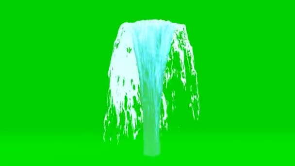 緑のスクリーン噴水のビデオ 4Kビデオ ファウンテンアニメーション — ストック動画