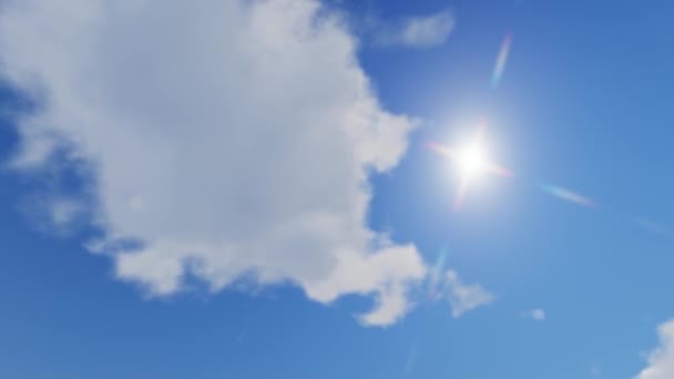Вид Небо Белыми Облаками Течение Дня — стоковое видео