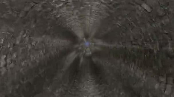 Voyage Lumière Bout Tunnel Mur Béton Géométrique — Video