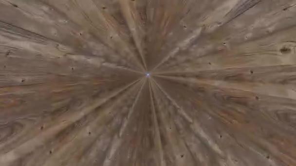 Podróż Światła Końcu Tunelu Drewna Rustykalnego — Wideo stockowe