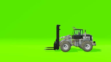 forklift yeşil ekran video canlandırması