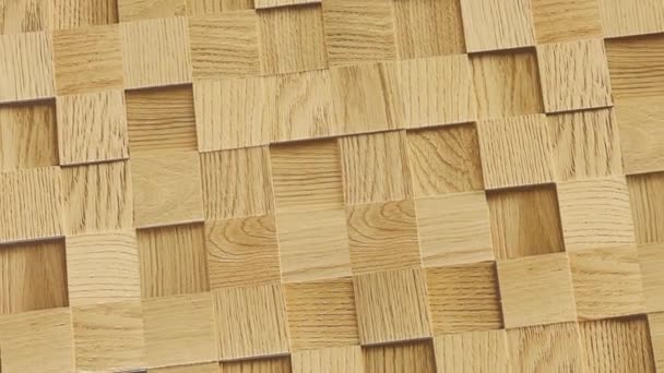 Vista Perto Material Madeira Estrutura Textura Madeira Natural Leve Piso — Vídeo de Stock