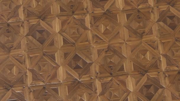 Detailní Pohled Dřevěný Materiál Struktura Přírodního Dřeva Dřevěná Podlaha Obklady — Stock video