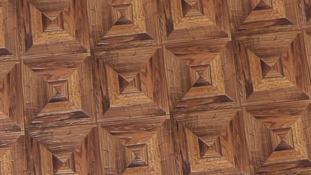 Widok Bliska Materiał Drzewny Naturalna Struktura Tekstury Drewna Podłoga Drewniana — Wideo stockowe