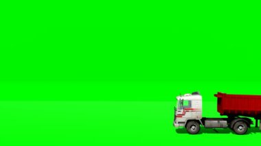 Kamyon yeşil ekran video canlandırması