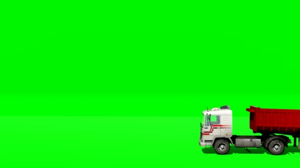 Caminhão Tela Verde Animação Vídeo — Vídeo de Stock