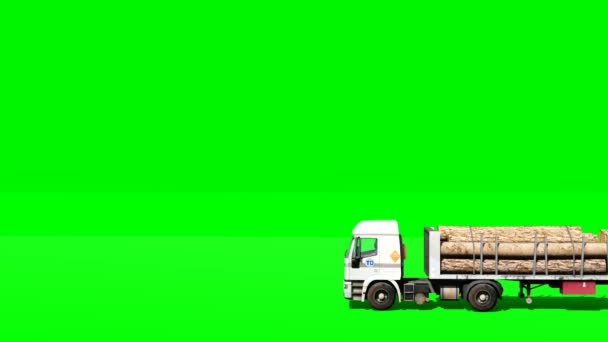 Ciężarówka Zielony Ekran Wideo Animacja — Wideo stockowe