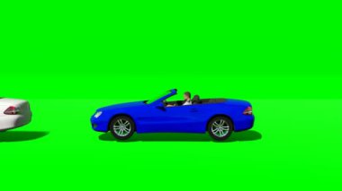 süper araba yeşil ekran animasyonu