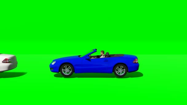 Super Samochód Zielony Ekran Animacji — Wideo stockowe