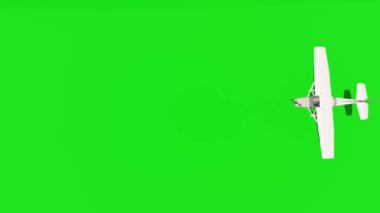uçağın yeşil ekran animasyon videosu en üstte