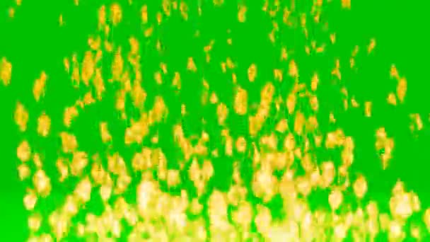 Yer Ateşi Dağılımı Yeşil Ekran Arkaplanında Izole Edildi Görüntü Efektleri — Stok video
