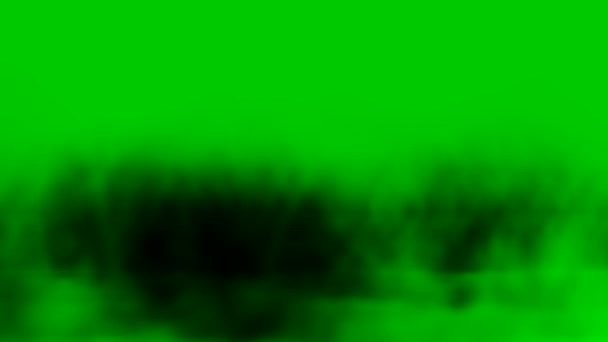 Ciemny Dym Zielonym Ekranie Tło Klawisza Chromy Ilustracja — Wideo stockowe