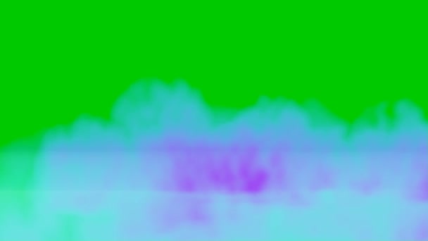 Wędzony Niebieski Mgła Wideo Zielony Ekran Wideo — Wideo stockowe