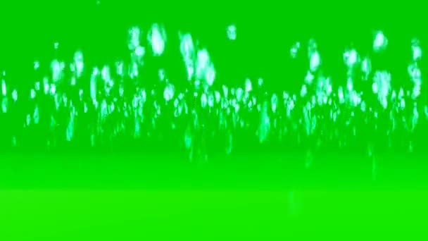 Brännande Eld Närbild Lågor Brinner Slow Motion Effekt Grön Skärm — Stockvideo
