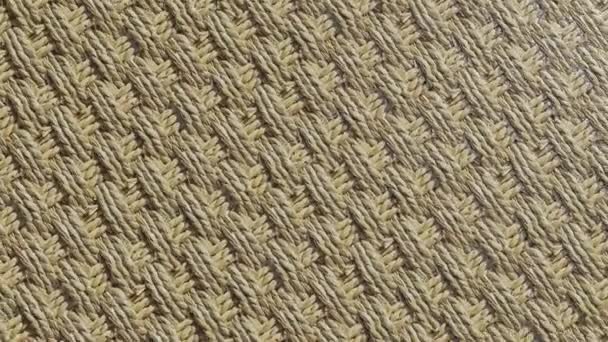 Basket Weave Sisal Carpet Texture Seamless Vidio Animation — Stock Video