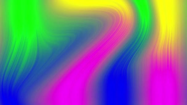 Abstract Animatie Kleur Golvende Gladde Muur Onderwerp Meerkleurig Vloeibaar Patroon — Stockvideo