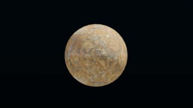 3D animasyon - dönen mermer ve granit top beyaz arkaplanda izole edildi.