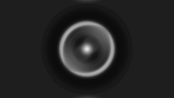 Abstract Twisted Circle Moving Smooth Black White Animation Background — Stock Video