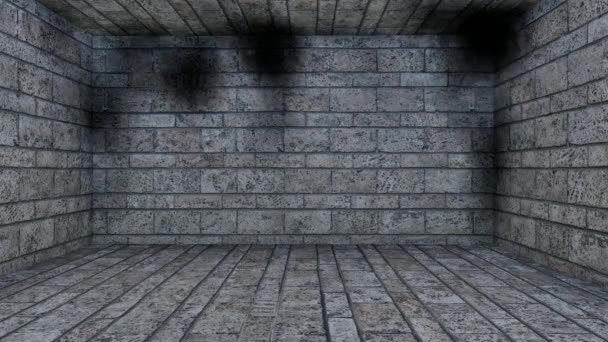 Çimento Taşından Yapılmış Küp Oda Vektör Arkaplanını Küp Ile Oluştur — Stok video