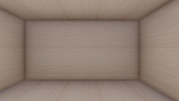Wooden Cube Room Vector Background Render Cube Show Product — Stock Video