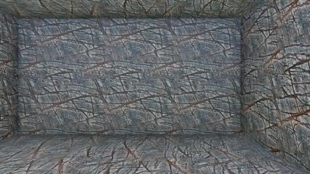 Granit Küp Odası Vektör Arkaplan Oluşturma Küp Ile Ürünü Göstermek — Stok video
