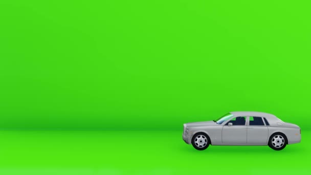 Анімація Автомобіля Видио Зелений Екран Анімація — стокове відео