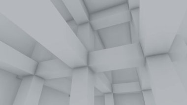 Çağdaş minimalist beton salondaki modern mimari detay. resim videosu