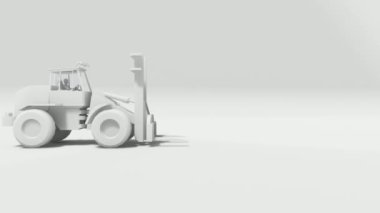  Beyaz izole edilmiş yürüyen merdiven 3d